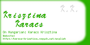 krisztina karacs business card